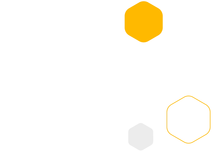 Formas decorativas hexagonais do banner